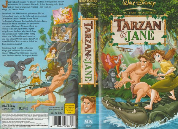 Walt Disney Tarzan & Jane VHS Kassette FSK 6