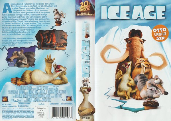Ice Age 20 Century Fox VHS Video 2002 (Otto spricht Sid)