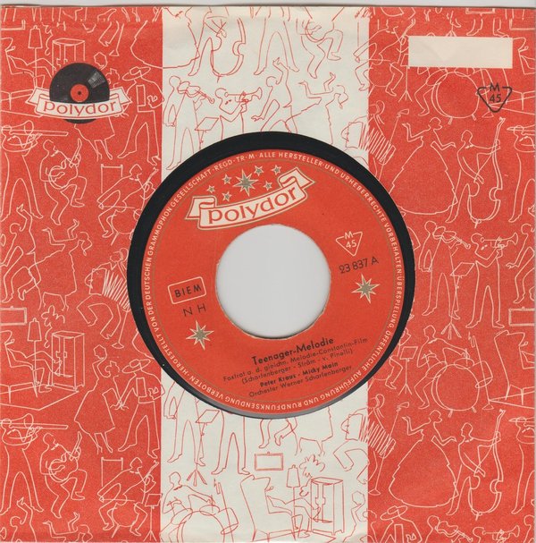 Peter Kraus Teenager-Melodie * Ich möcht`mit Dir träumen 1958 Polydor 7"