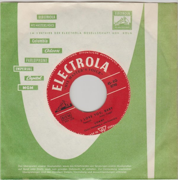Conny I Love You, Baby * Schicke, Schicke, Schuhe 1958 Electrola 7" Single (TOP)