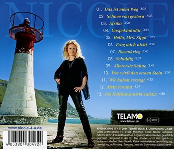 Nicole Das ist mein Weg 2014 Telamo CD Album (Schnee von gestern)