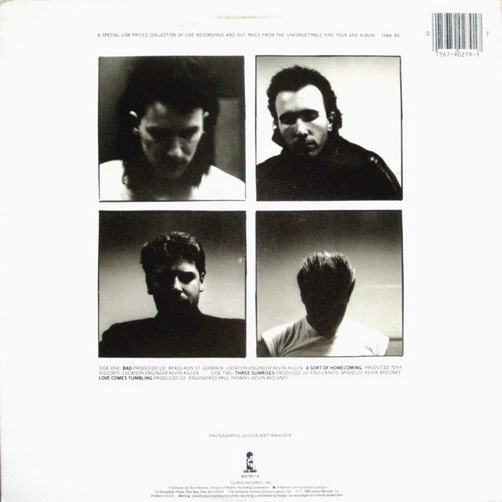 U2 Wide Awake In Amerika (Bad, A Sort Of Homecoming) 1985 Island 12" LP