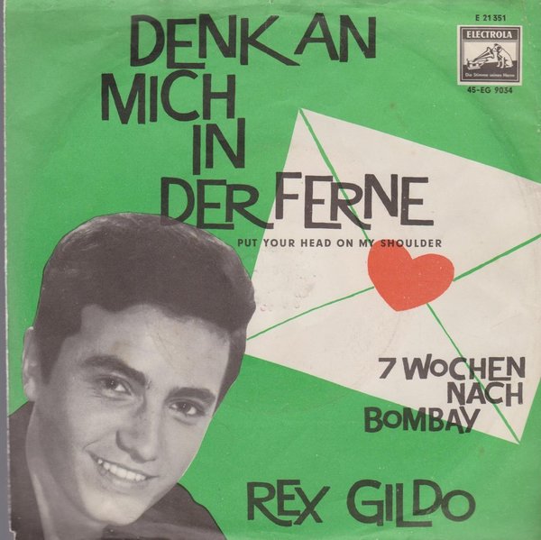Rex Gildo Denk an mich in der Ferne (Coverversion) 1960 Electrola 7"