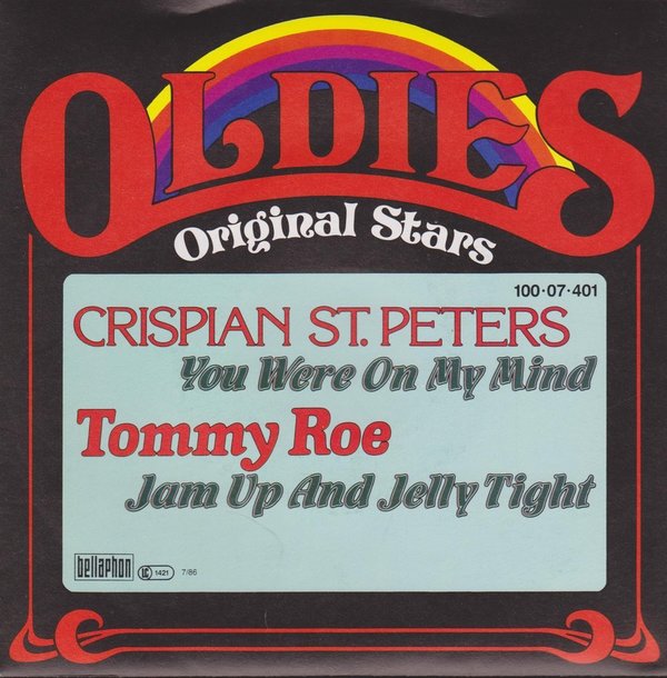 Crispian St. Peters You Were On My Mind / Tommy Roe Jam Up And Jelly Tight 7"