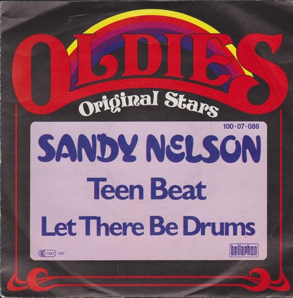 Sandy Nelson Teen Beat / Let There Be Drums (Oldie) Bellaphon 7" Single
