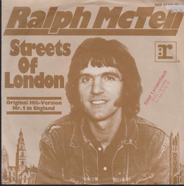 Ralph McTell Streets Of London / Summer Lightning 1975 Reprise 7" Single