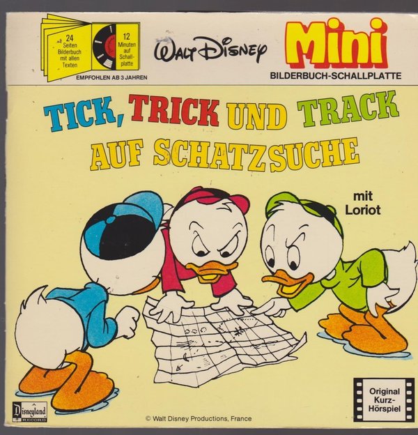 Tick, Trick und Track Auf Schatzsuche mit Loriot 1978 Walt Disney 7" Mini