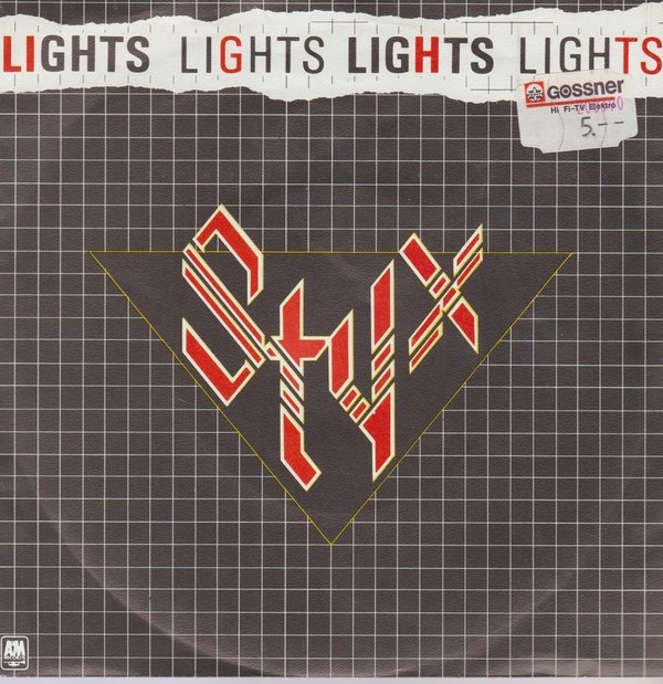 Styx Renegade / Lights Lights Lights 1979 CBS A&M 7" Single