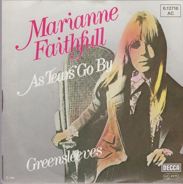 MARIANNE FAITHFULL As Tears Go By / Greensleeves DECCA 7" Single (NM)