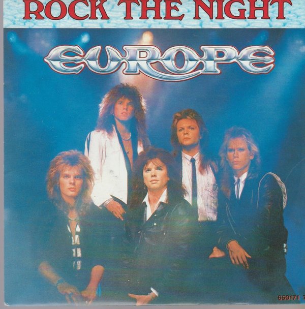 EUROPE Rock The Night / Seven Doors Hotel 1985 CBS Epic 7" Single (NM)