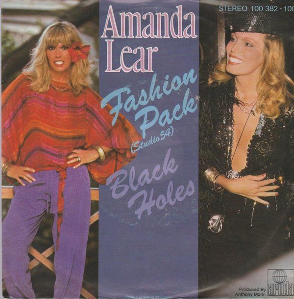 AMANDA LEAR Fashion Pack / Black Holes 1979 Ariola 7" Single
