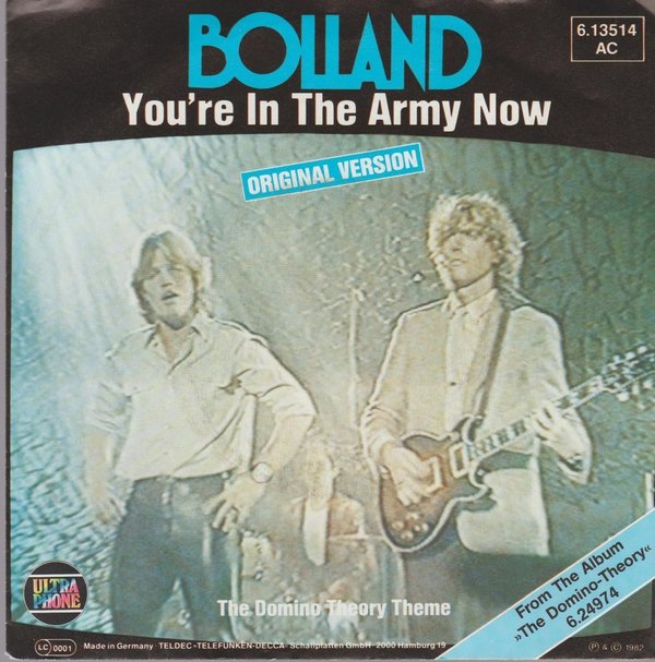 BOLLAND You´re In The Army Now / The Domino Theory Theme 1982  7" Single