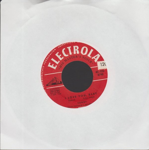 Conny I Love You Baby / Schicke Schicke Schuh 1958 Electrola 7" Single