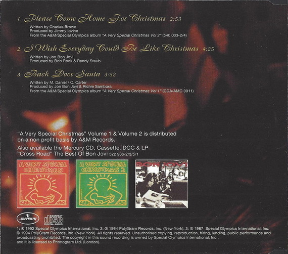Bon Jovi Please Come Home For Christmas 1994 Mercury CD Single (TOP)
