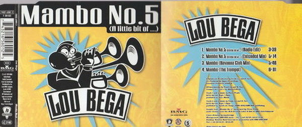 Lou Bega Mambo No.5 1999 BMG Lautstark CD Single 4 Tracks