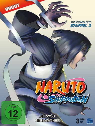 Naruto Shippuden Staffel 3 Die Zwölf Ninjawächter Episoden 274-291 KMS 3 DVD-Set