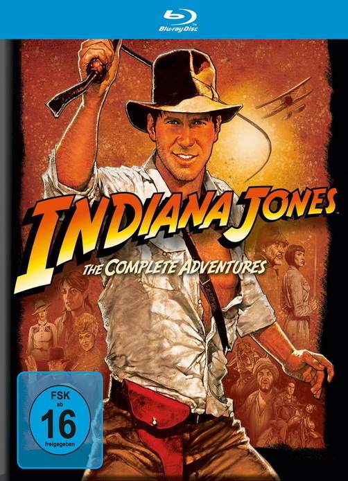 Indiana Jones Complete Adventures 5 Blu-ray-Set mit Schuber Alle 4 Filme