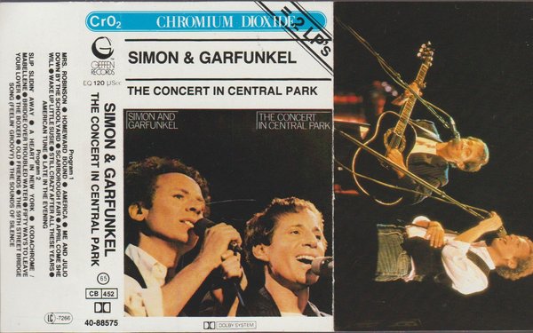 Simon & Garfunkel The Concert In Central Park 1982 Geffen Musikkassette (TOP)