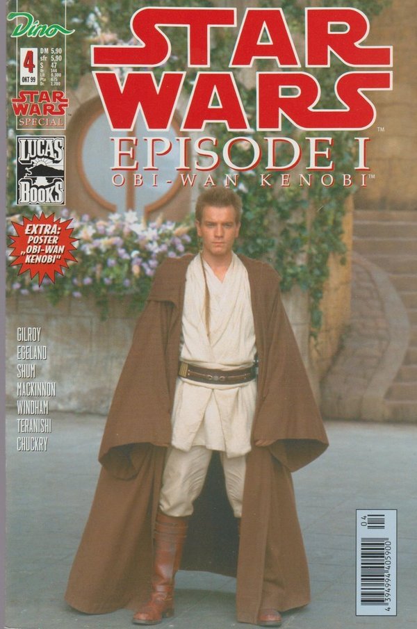 Star Wars Episode 1 #04, Obi  Wan Kenobi mit extra Poster Oktober 1999 Dino