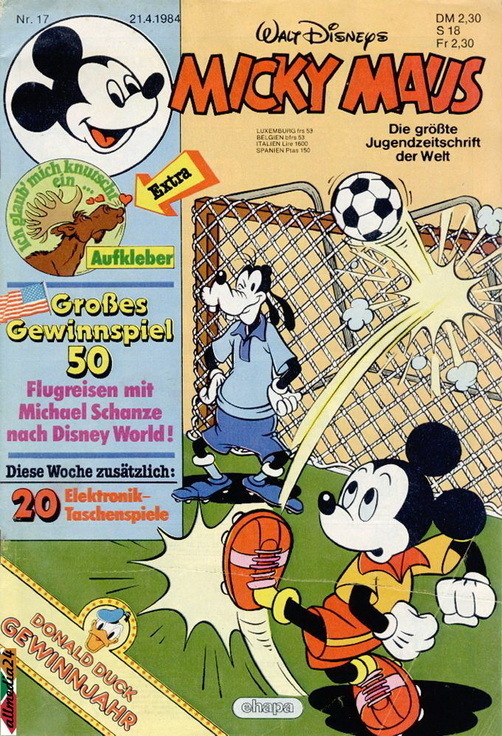 Walt Disney Micky Maus 1983 Heft 15 Ehapa Mit Disney Mini-Spiele 5 teilig