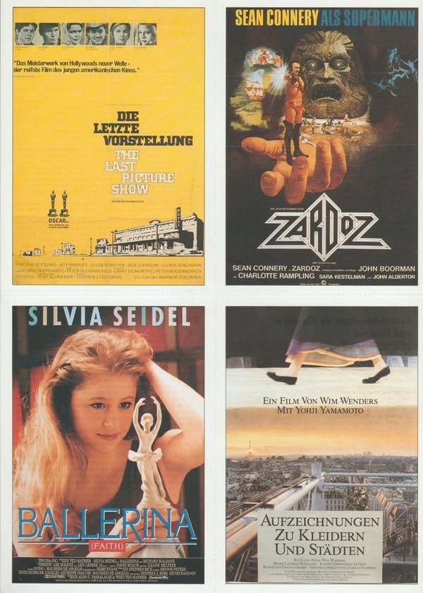 Cinema Filmkarten Bogen mit 4 Stück * Zardoz, Ballerina (TOP)