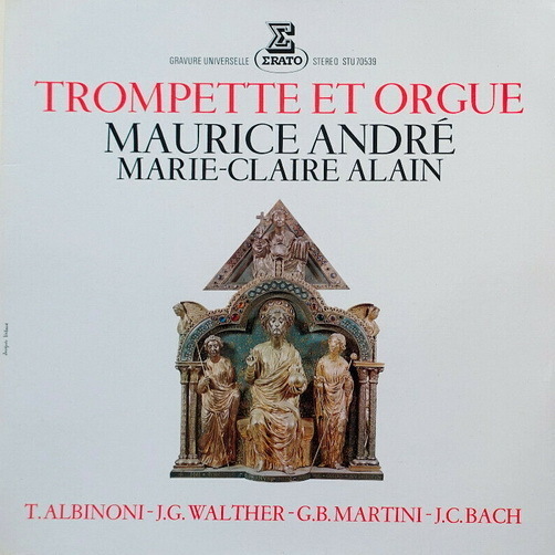 Maurice Andre Marie Claire Alain Trompette Et Orgue 12" Erato (Near Mint)