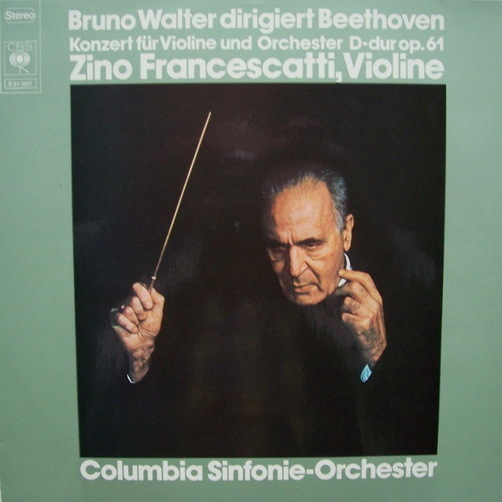 Beethoven Konzert für Violine und Orchester Bruno Walter 1972 CBS 12" LP