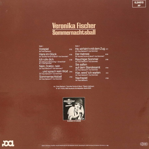 Veronika Fischer Sommernachtsball 1977 Telefunken POOL 12" LP
