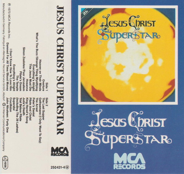 Jesus Christ Superstar 1970 MCA Cassette (MC) Ian Gillan, Murray Head