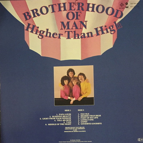 Brotherhood Of Man Higher Than High 1979 Ariola PYE 12" LP (TOP!)