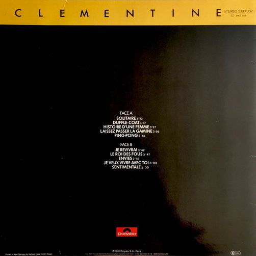 Martine Clemen Ceau Clementine 1981 Polydor 12" LP Solitaire, Je Revivrai (TOP!)