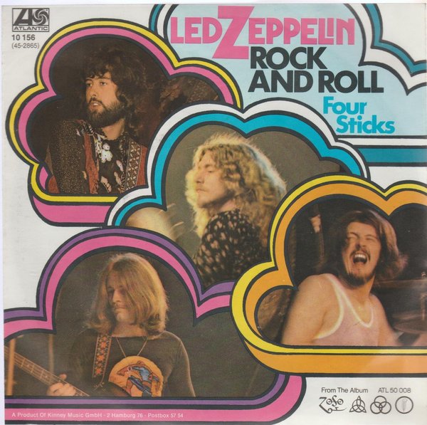 Led Zeppelin Rock And Roll * Two Sticks 1972 Kinney Atlantic 7" Single