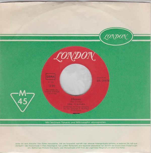 The Turtles Elenore * Surfer Dan 1968 London 7" Single