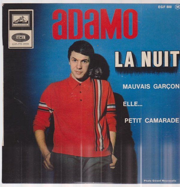 7" EP Adamo La Nuit / Mauvais Garcon / Elle / Petit Camarade 60`s