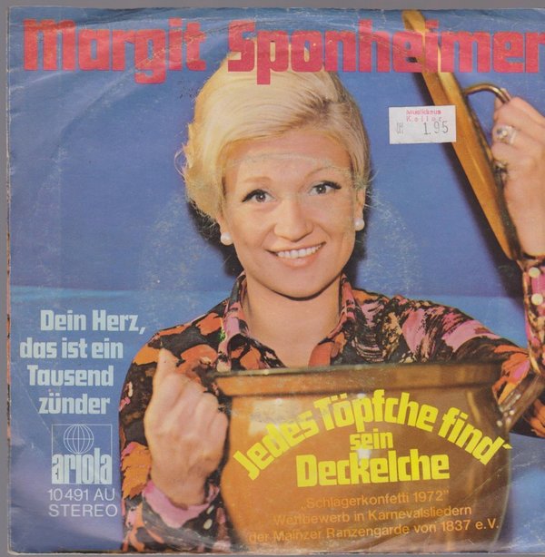 7" Margit Sponheimer Gell Jedes Töpfe find´sein Deckelche 70`s