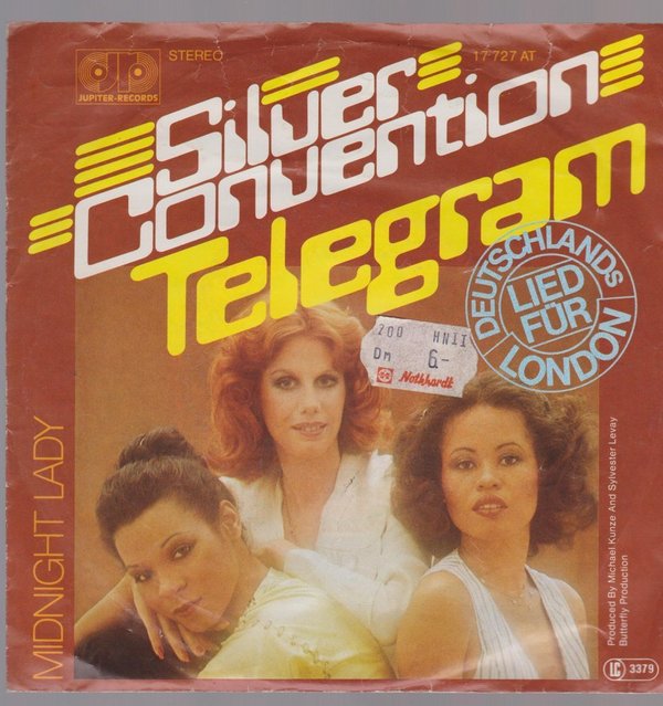 7" Silver Convention (Ramona Wulf, Penny McLean, Thompson) Telegram 70`s