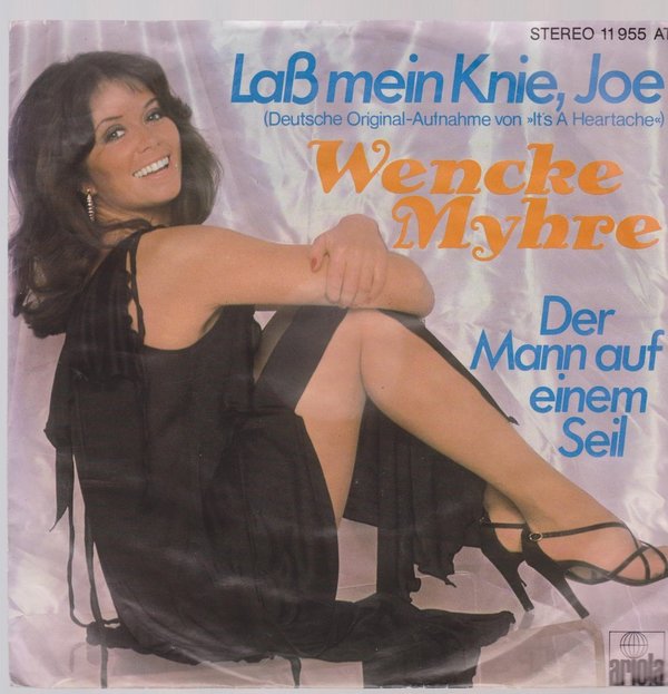 7" Wencke Myhre Laß mein Knie, Joe (Coverversion) / Der Mann auf dem Seil 70`s