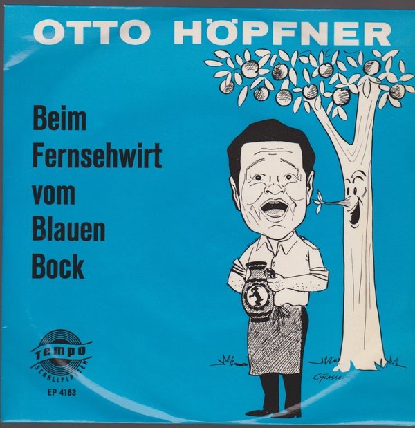 7" Vinyl Single Otto Höpfner Beim Fernsehwirt vom blauen Bock 60`s