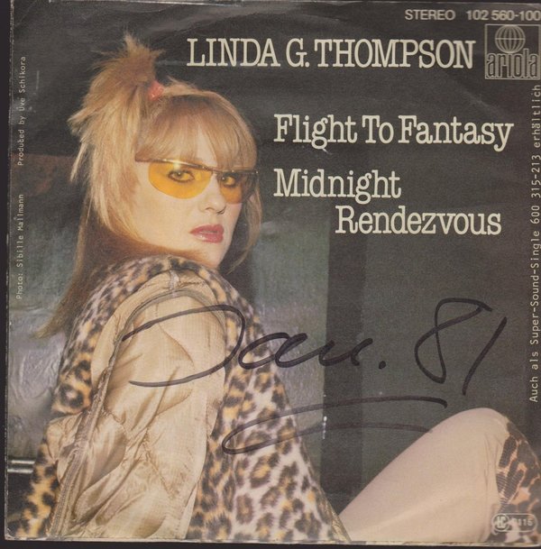 7" Linda G. Thompson (Silver Convention) Flight To Fantasy / Midnight Rendezvous