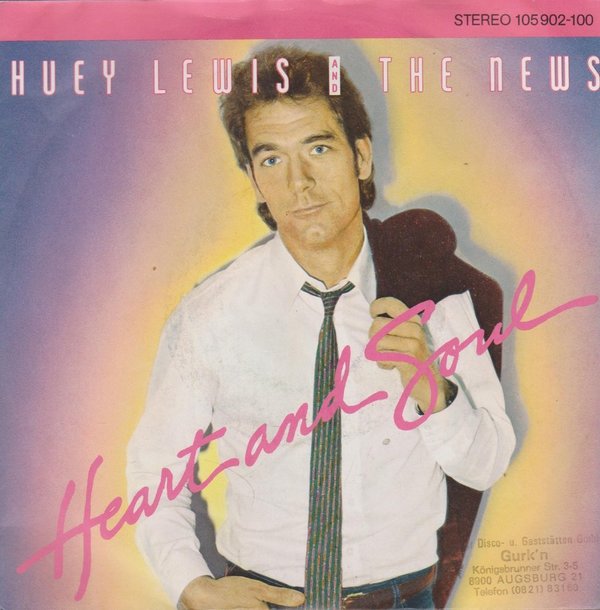 Huey Lewis And The News Heart Of Soul / You Crack Me Up 1983 Chrysalis 7" Single