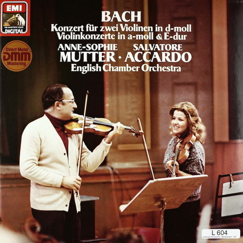 Bach Konzert für zwei Violinen in d-moll Anne-Sophie Mutter 1983 EMI 12" LP