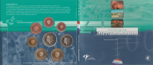 Offizieller Kleinmünzensatz Nederland 2000 Vereniging Natuurmonumenten (TOP!)