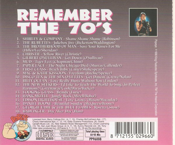 Remember The 70`s (Rubettes, Badfinger, MUD) CD Album TOP 1998