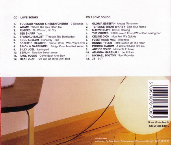 Love Songs 1999 Sony Doppel CD Album (Fugees, Marvin Gaye, Billy Joel) TOP!