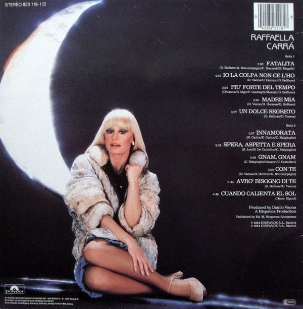 Raffaella Cara Fatalita 1984 Grammophon Polydor 12" LP