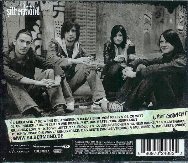 Silbermond Laut gedacht 2006 Sony BMG Columbia CD Album