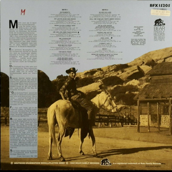 Martin Lauer Erfolge oder auch Taxi nach Texas 1986 Polydor Bears 12" LP