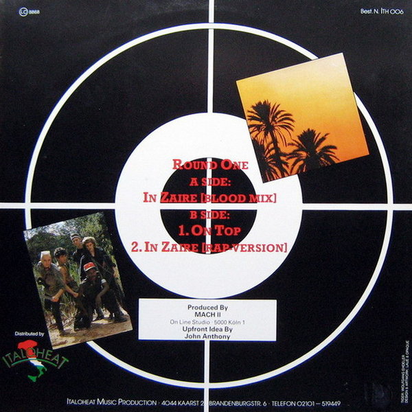Round One In Zaire (Blood Mix & Rap Version) Italo Heat 12" Maxi Single 1985