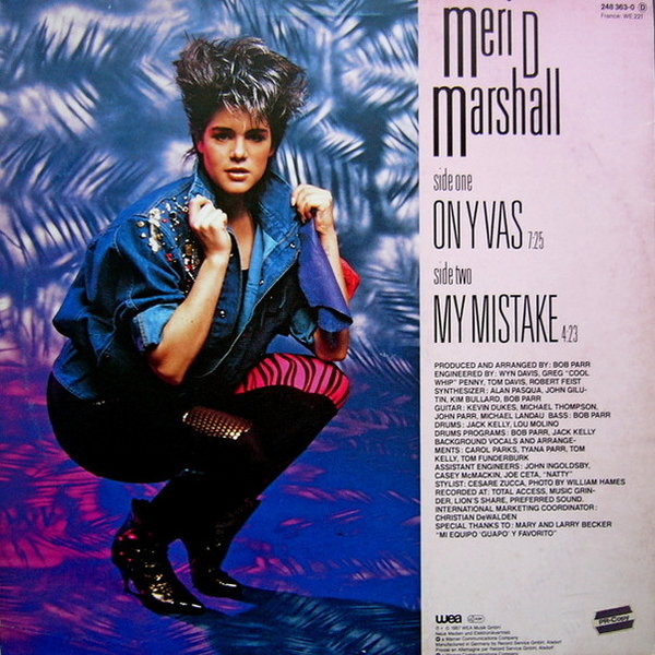 Meri D Marshall On Y Vas * My Mistake 1987 WEA Music 12" Maxi Single