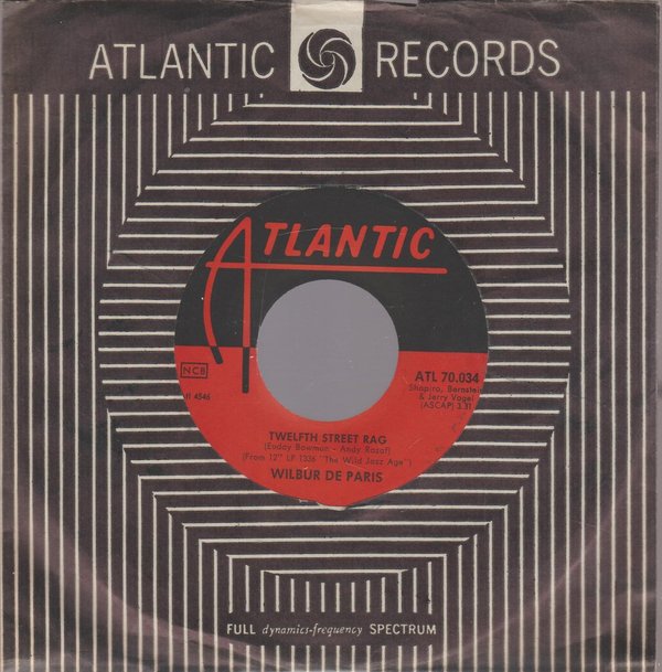 Wilbur De Paris Twelfth Street Rag * The Charleston 1959 Atlantic 7" Single